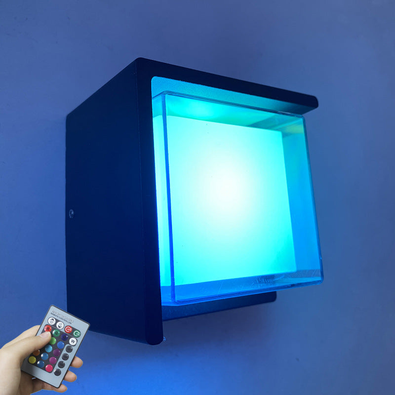 مصباح حائط LED ذكي خارجي معتم من الألومنيوم مع تطبيق