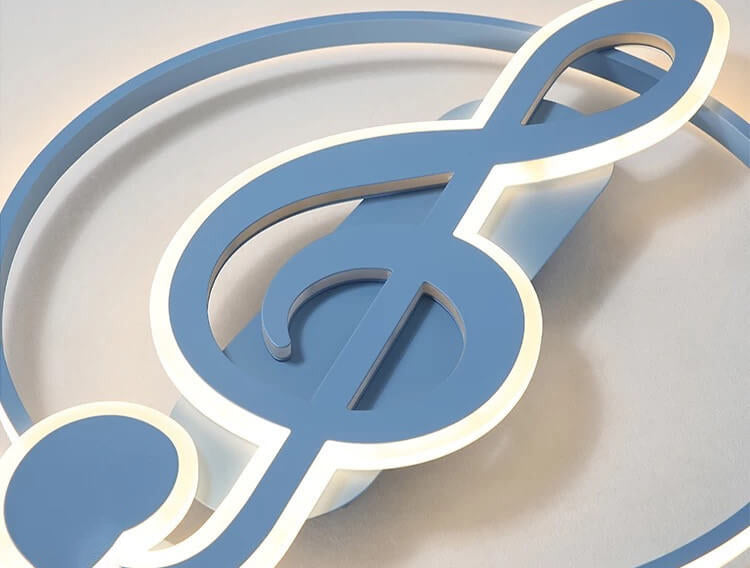Nordic Creative Music Notes Design LED Flush Mount Ceiling Light