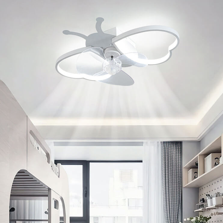 مروحة سقف LED على شكل فراشة من السيليكون بتصميم إبداعي من Nordic Creative