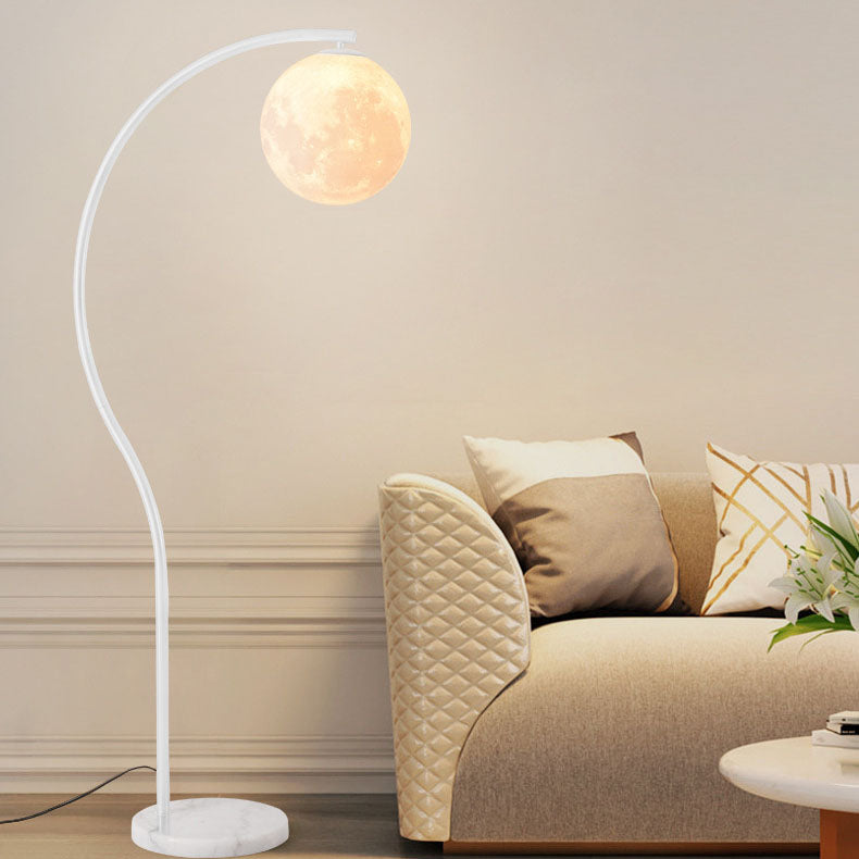 Modern Minimalist Iron Marble 1-Light Standing Floor Lamp
