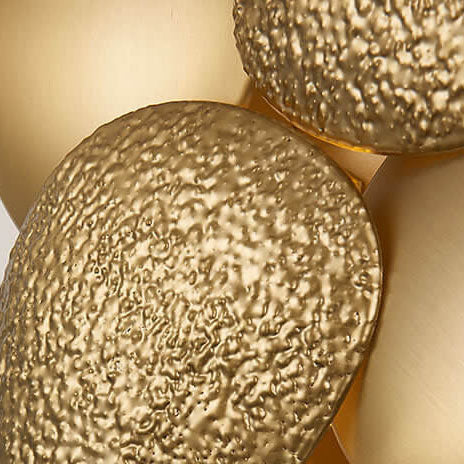 Modern Luxury Gold Stainless Steel Pebble 3/6 Light Wall Sconce Lamp