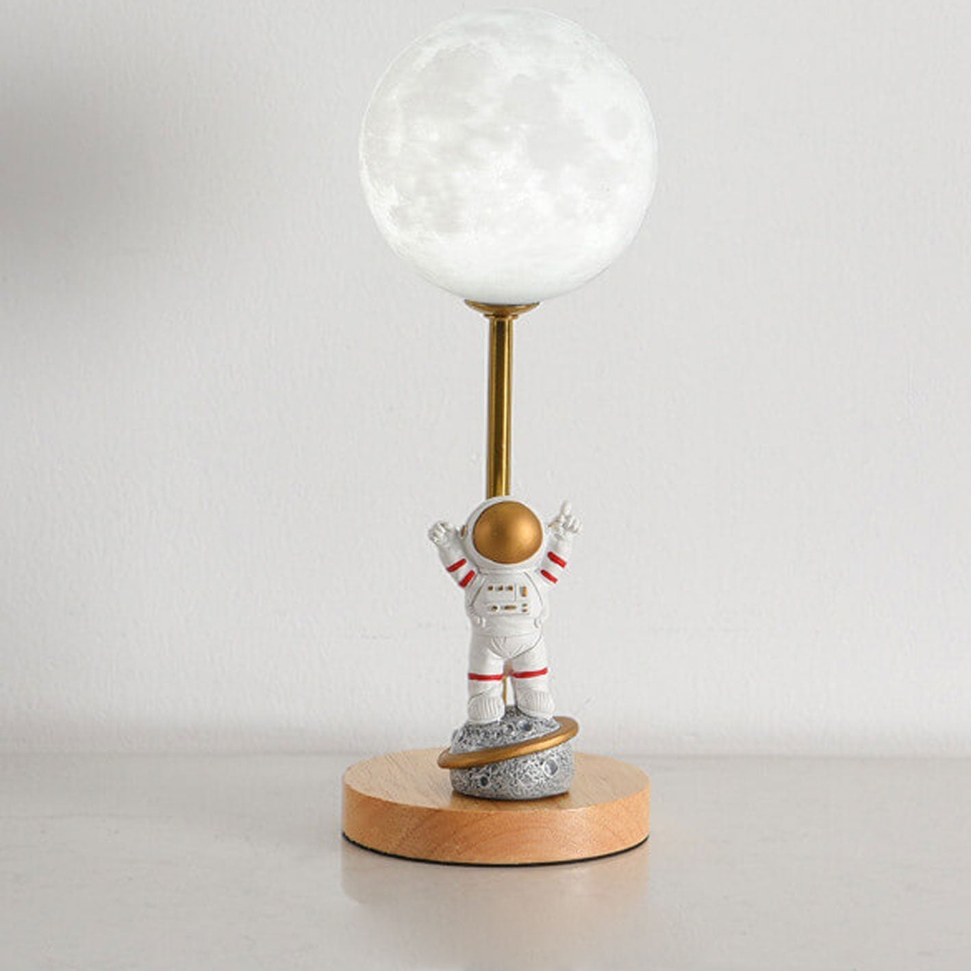 Nordic Creative 3D Printed Moon 1-Light Decorative Table Lamp