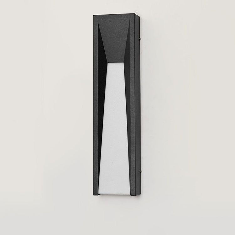 Contemporary Industrial Waterproof Stainless Steel Cuboid Acrylic Shade LED Wall Sconce Lamp For Outdoor Patio