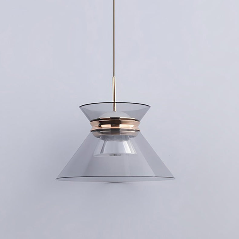 مصباح LED بتصميم الساعة الرملية المدبب المصنوع من الألومنيوم والأكريليك بتصميم بسيط وعصري لوضعه بجانب السرير