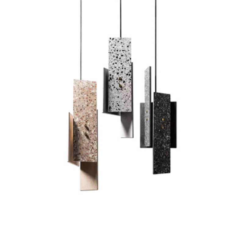 Nordic Colorful Cement Geometric 1-Light LED Pendant Light