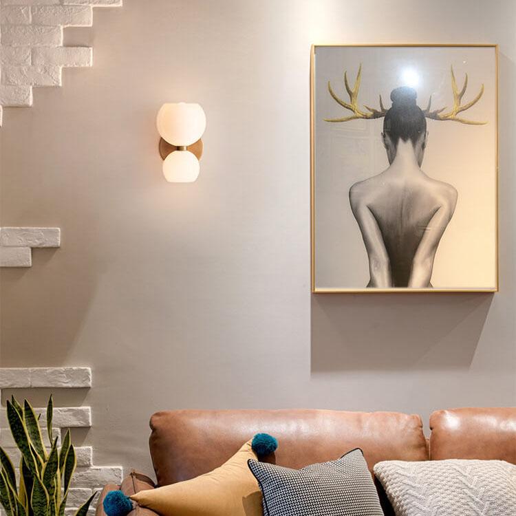 Modern 2-Light Bowl Shaped Wall Sconce Lamps