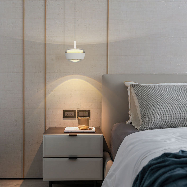 Modern Simplicity Iron Aluminum Semicircle LED Pendant Light For Living Room