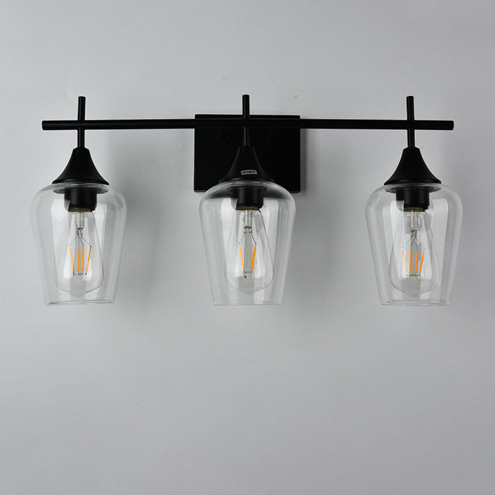 Industrial Simple Wine Glass Iron 2/3 Light Wall Sconce Lamp