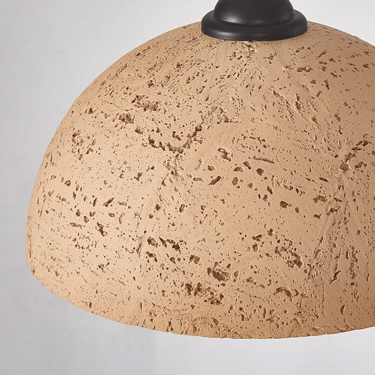 Minimalist Resin Round Dome Hand Sculpted 1-Light Pendant Light