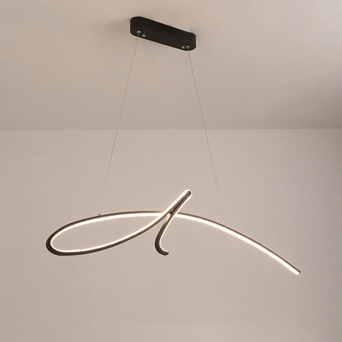 ثريا LED بتصميم جزيرة من الألومنيوم بتصميم قوسي عصري وبسيط