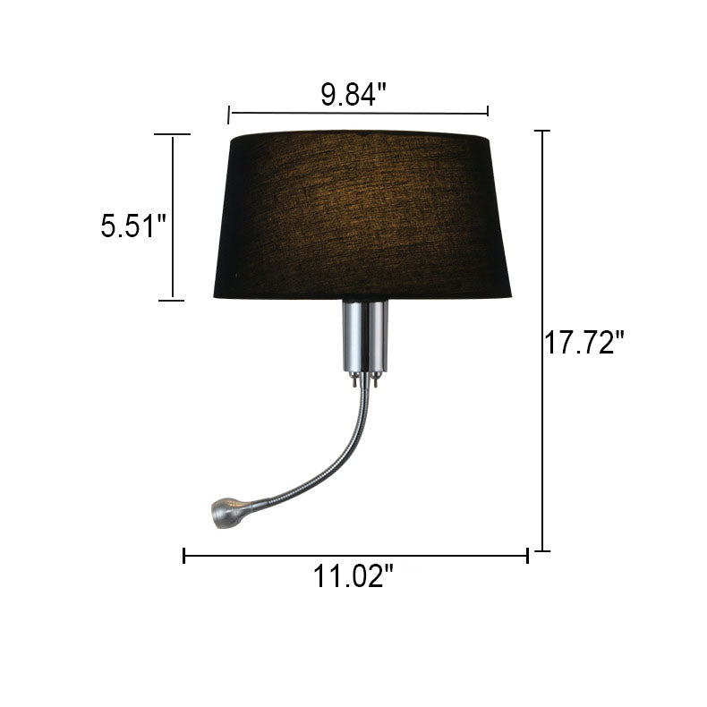 مصباح حائطي أوروبي بسيط مصنوع من القماش مزود بإضاءة واحدة