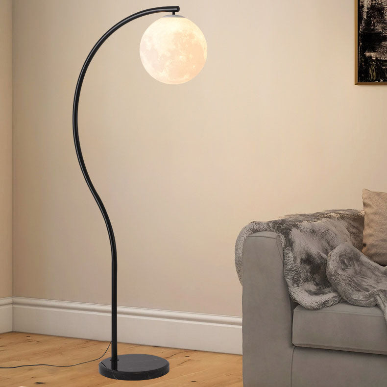 Modern Minimalist Iron Marble 1-Light Standing Floor Lamp
