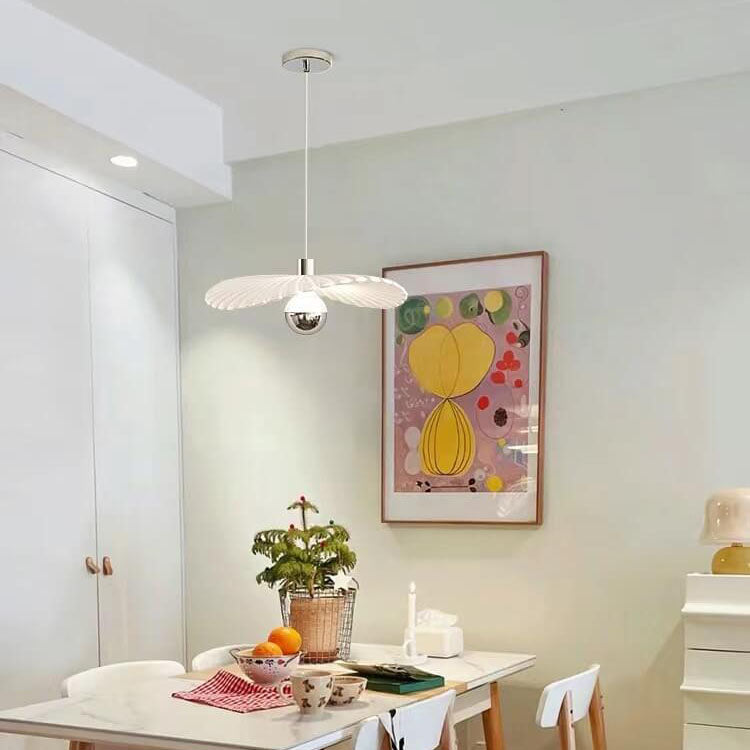 Modern Minimalist White Seashell LED Pendant Light