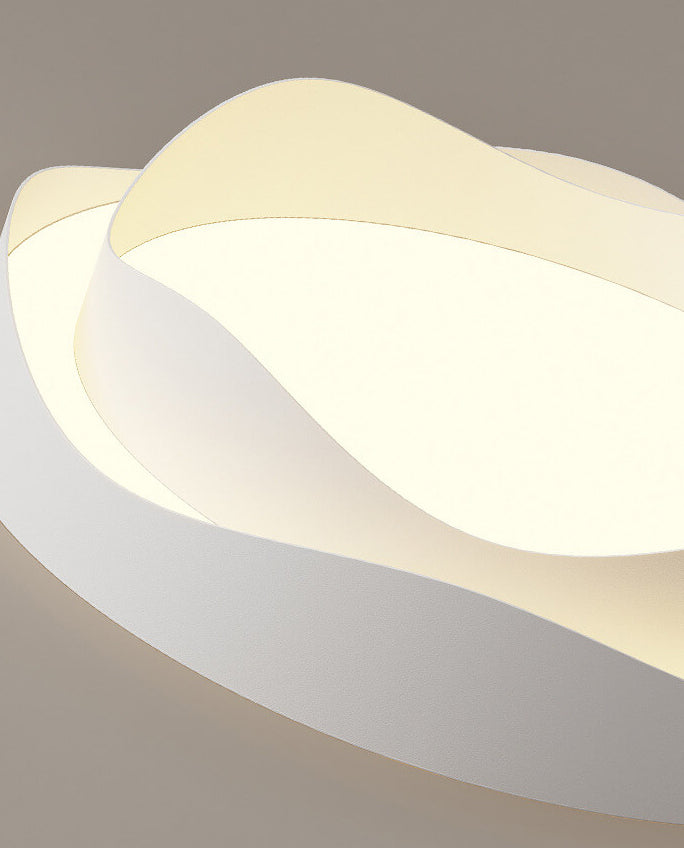 Modern Acrylic Round Creative Corrugated Design LED Flush Mount Light