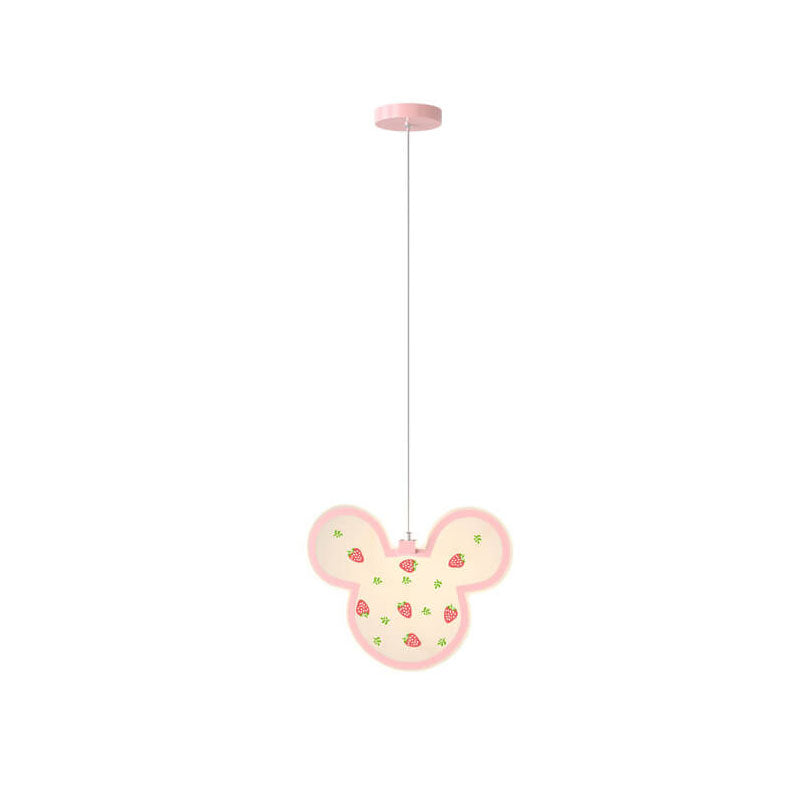 Nordic Cartoon Round Acrylic Astronaut LED Pendant Light