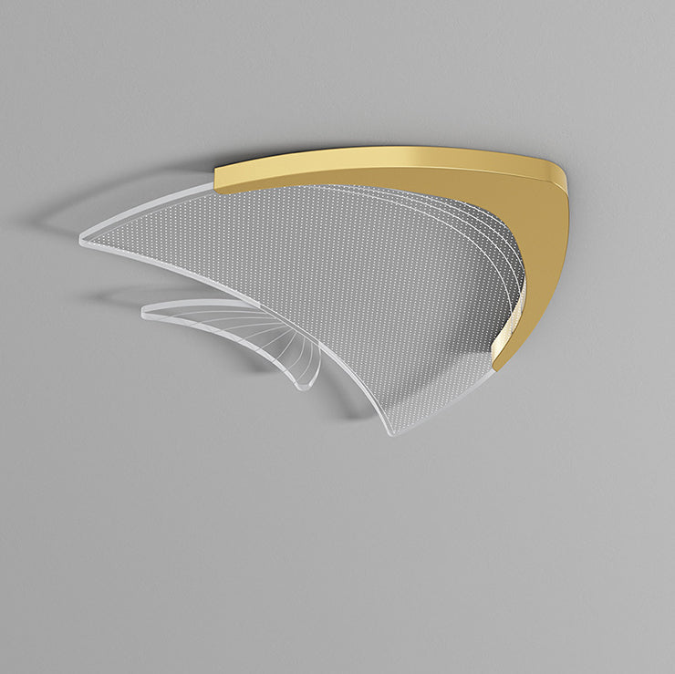 Modern Art Deco Fish Acrylic Aluminum LED Flush Mount Ceiling Light For Bedroom