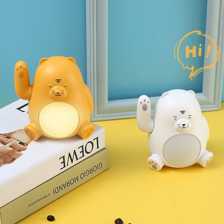 Modern Creative Tiger Silicone LED USB Rechargeable Pat Night Light