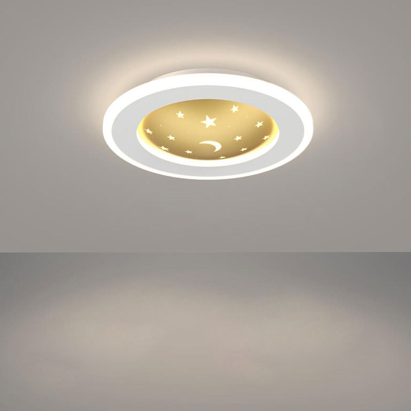 Nordic Minimalist Starry Sky Square Round Wrought Iron Aluminum LED Flush Mount Ceiling Light