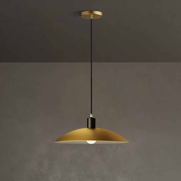 Nordic Minimalist Gold Color Copper 1-Light Pendant Light