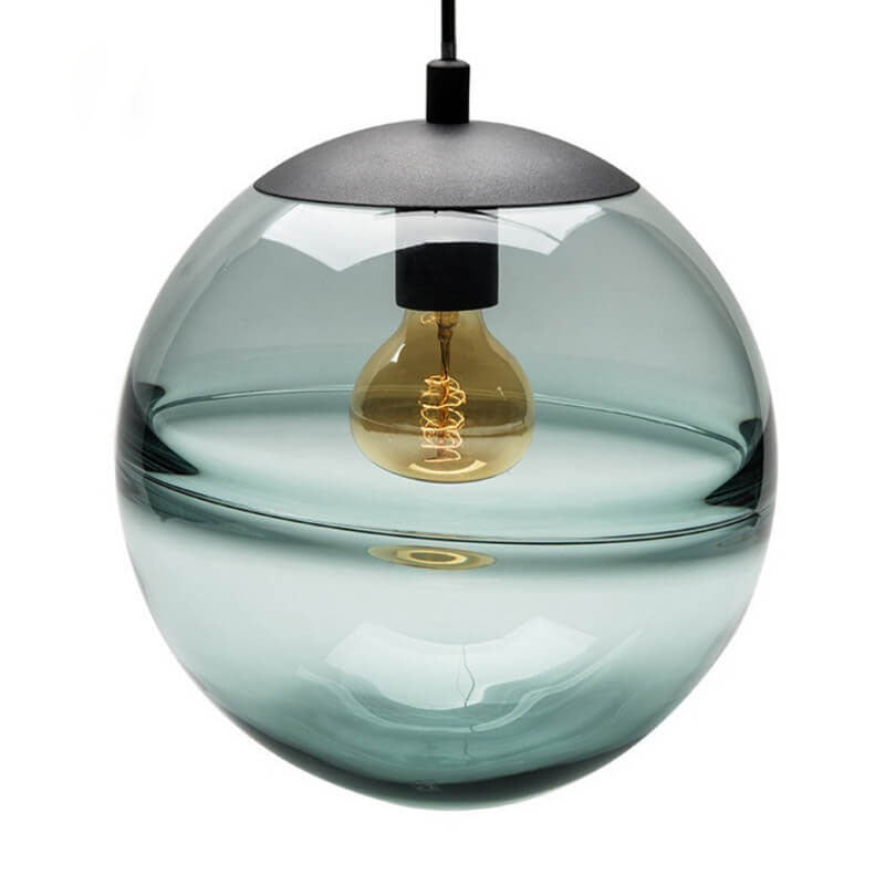 Modern Minimalist Color Glass Orb 1-Light Pendant Light