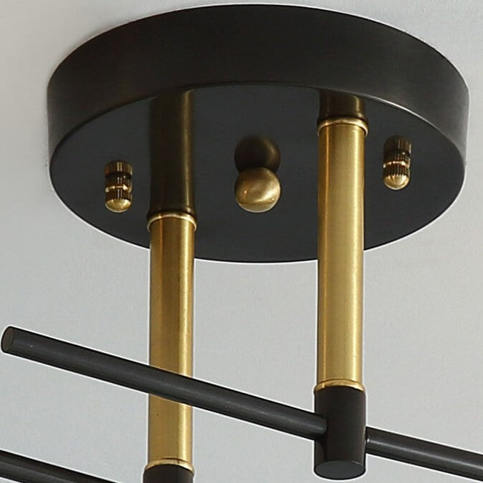 Minimalist 2-Light LED Semi-Flush Mount Lighting