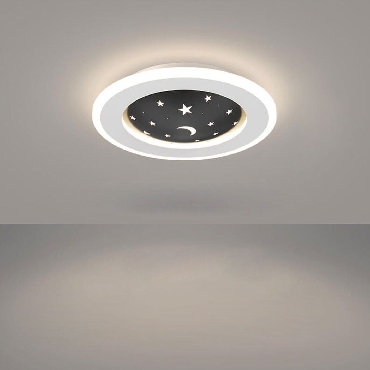 Nordic Minimalist Starry Sky Square Round Wrought Iron Aluminum LED Flush Mount Ceiling Light