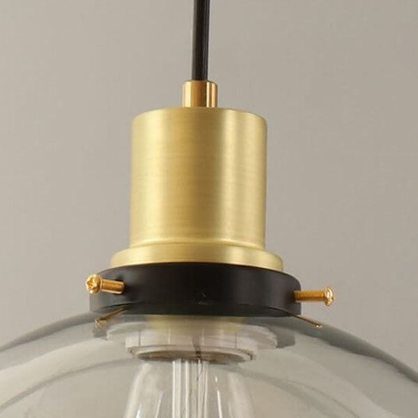 Vintage Minimalist Semi-Circular Cone Cup Iron Glass 1-Light Pendant Light