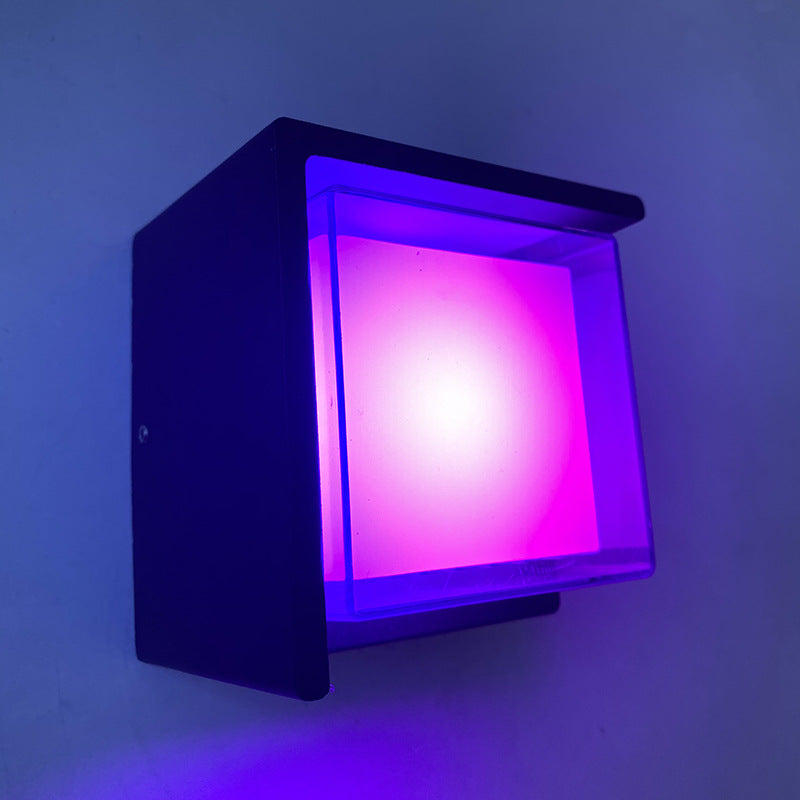 مصباح حائط LED ذكي خارجي معتم من الألومنيوم مع تطبيق