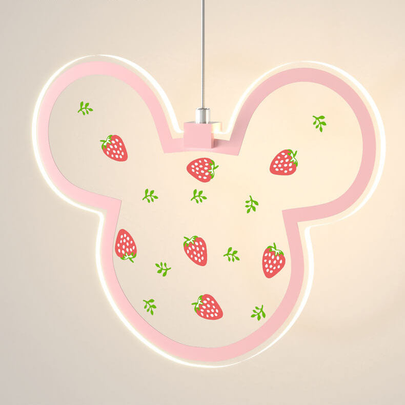 Nordic Cartoon Round Acrylic Astronaut LED Pendant Light