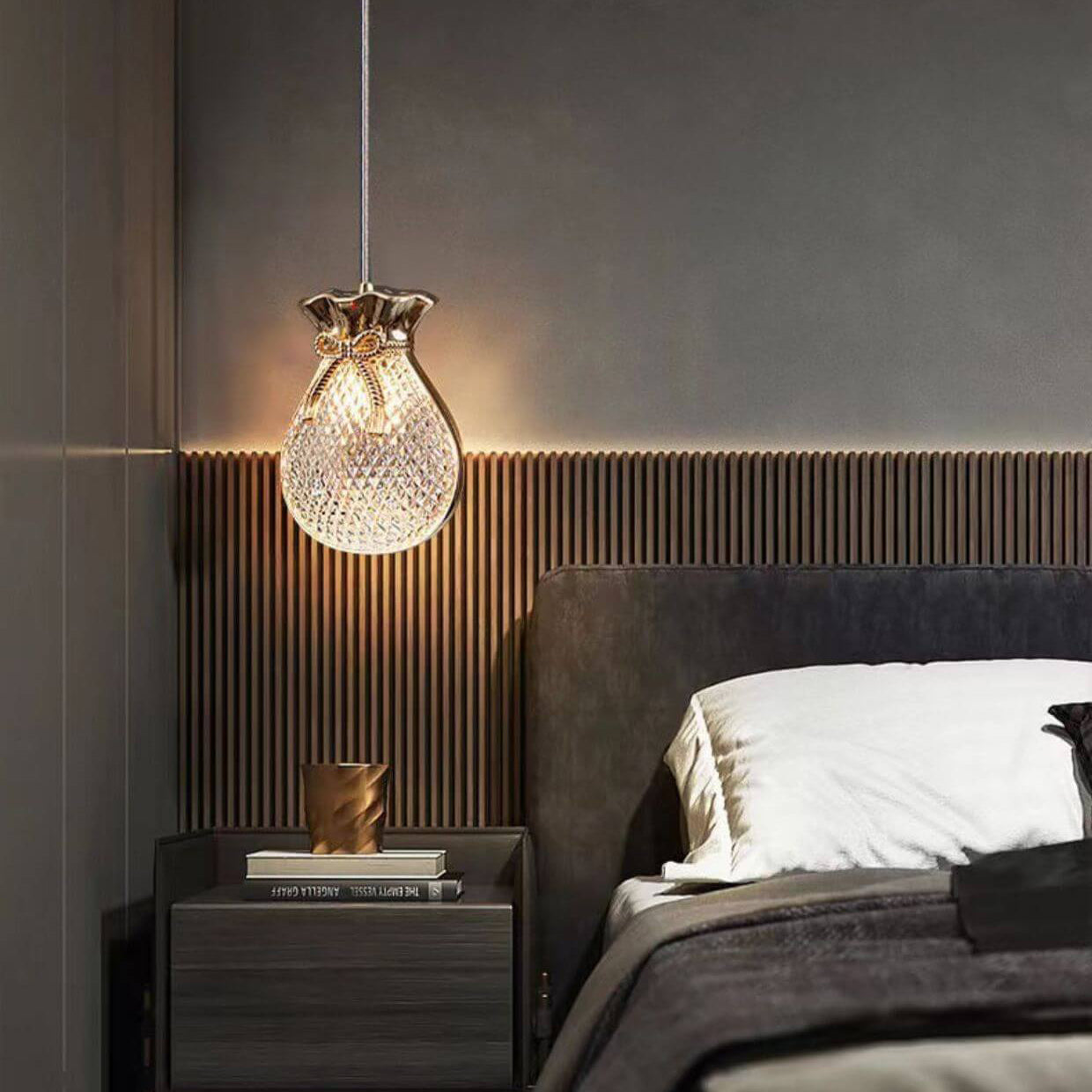 Contemporary Creative Iron Acrylic Arc 1-Light Pendant Light For Living Room