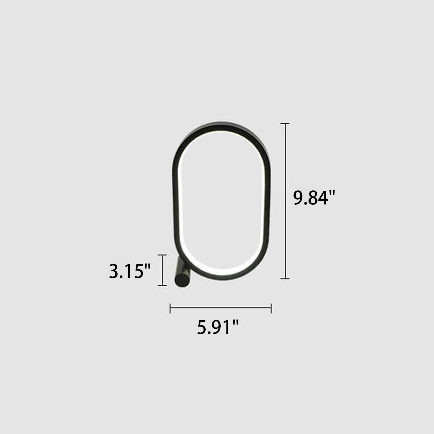 Creative Simple Oval USB LED Night Light Table Lamp