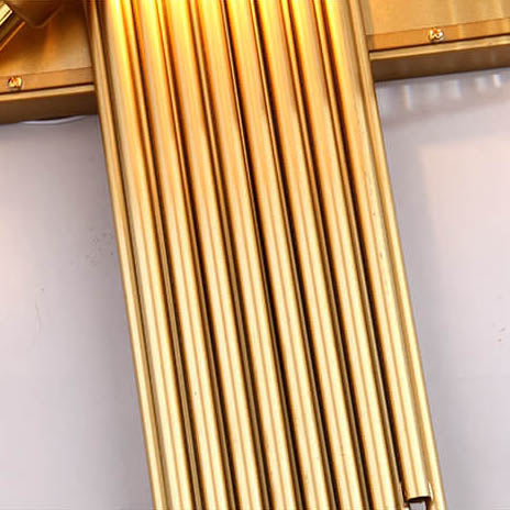 مصباح حائطي عصري فاخر بسيط من الكريستال المربع مزود بشريطين