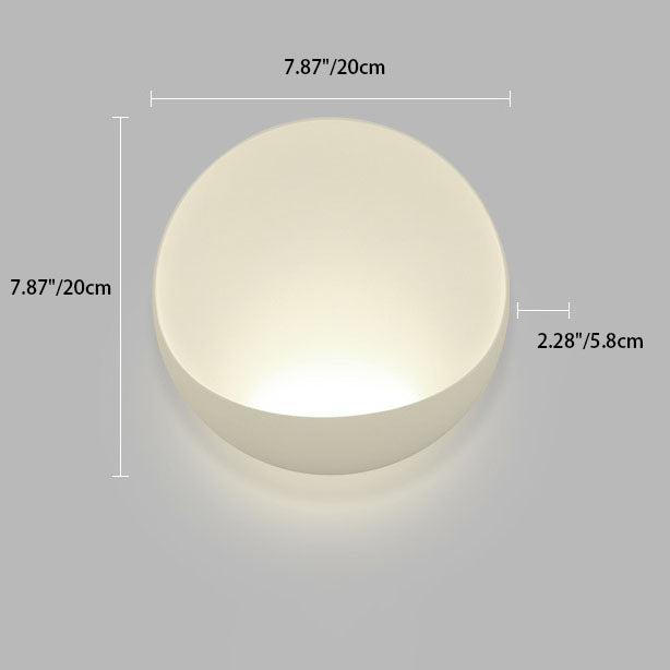 مصباح حائط LED دائري من الألومنيوم بتصميم عصري وبسيط