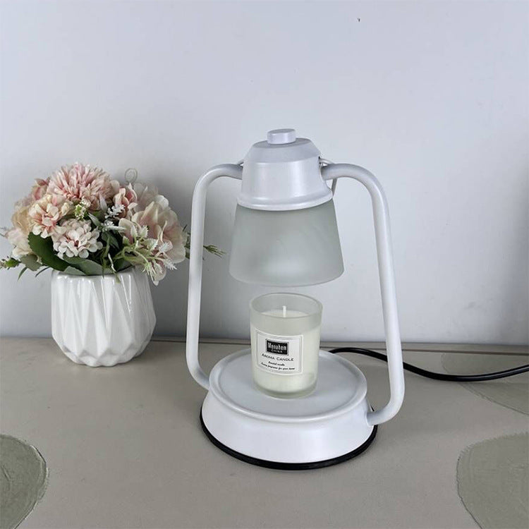 Contemporary Industrial Round Glass Shade Hardware Base 1-Light Melting Wax Table Lamp For Study