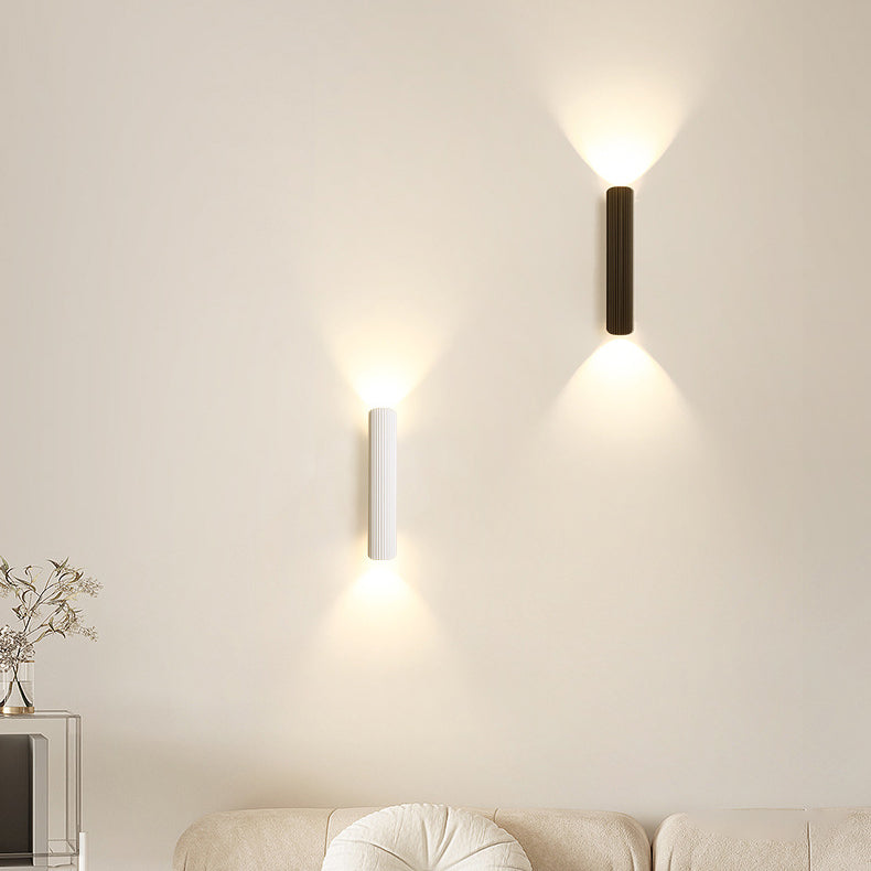 Modern Simplicity Iron Aluminum Roman Column Strip LED Wall Sconce Lamp For Bedside