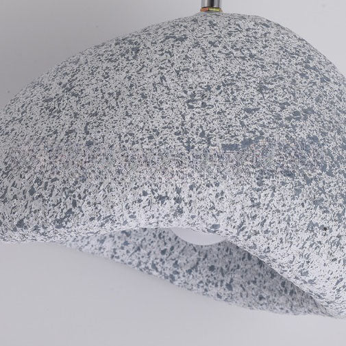 مصباح معلق من حجر راتنجي ياباني من نوع وابي سابي، مزود بمصباح واحد