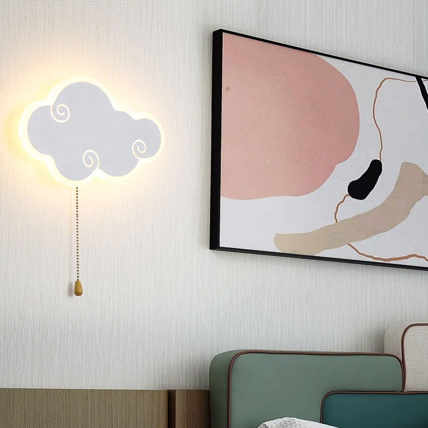 مصباح حائط LED بتصميم رسوم متحركة سحابية بسيطة وحديثة من الشمال