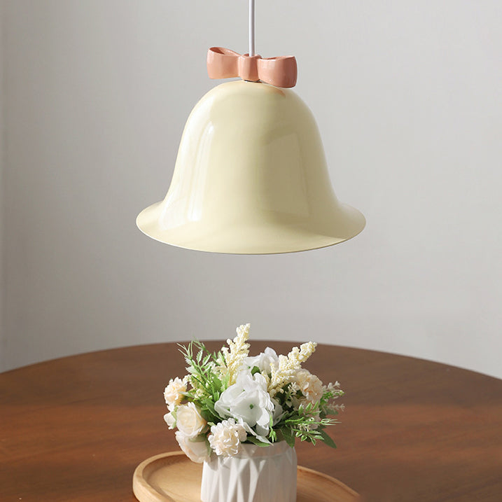 Nordic Minimalist Bells Bow Tie Iron 1-Light Pendant Light