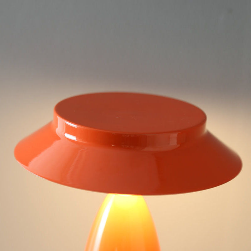 Contemporary Creative Mushroom Iron Acrylic LED Table Lamp For Bedroom