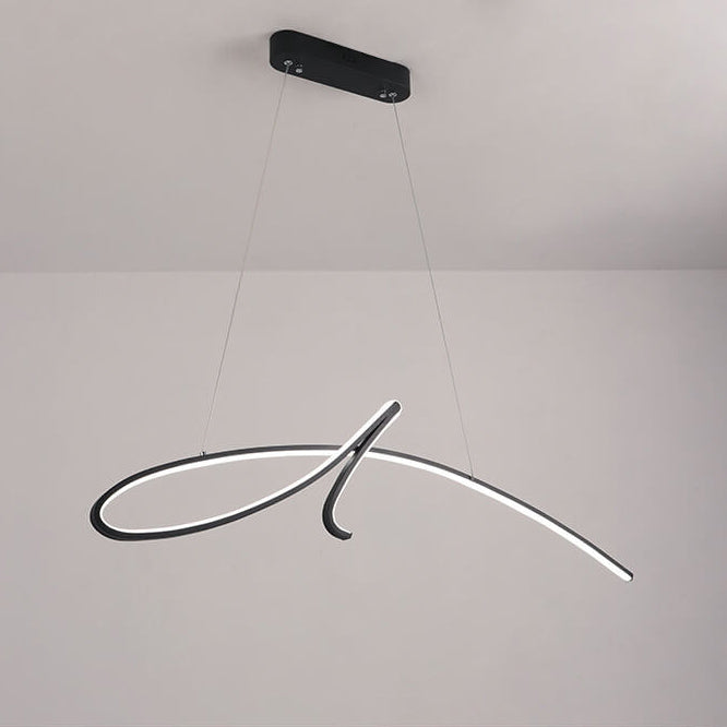 ثريا LED بتصميم جزيرة من الألومنيوم بتصميم قوسي عصري وبسيط