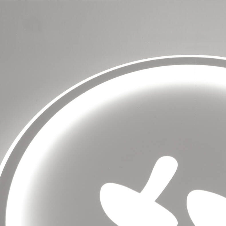 Modern Round Acrylic Shade Mushroom Pattern LED Flush Mount Light