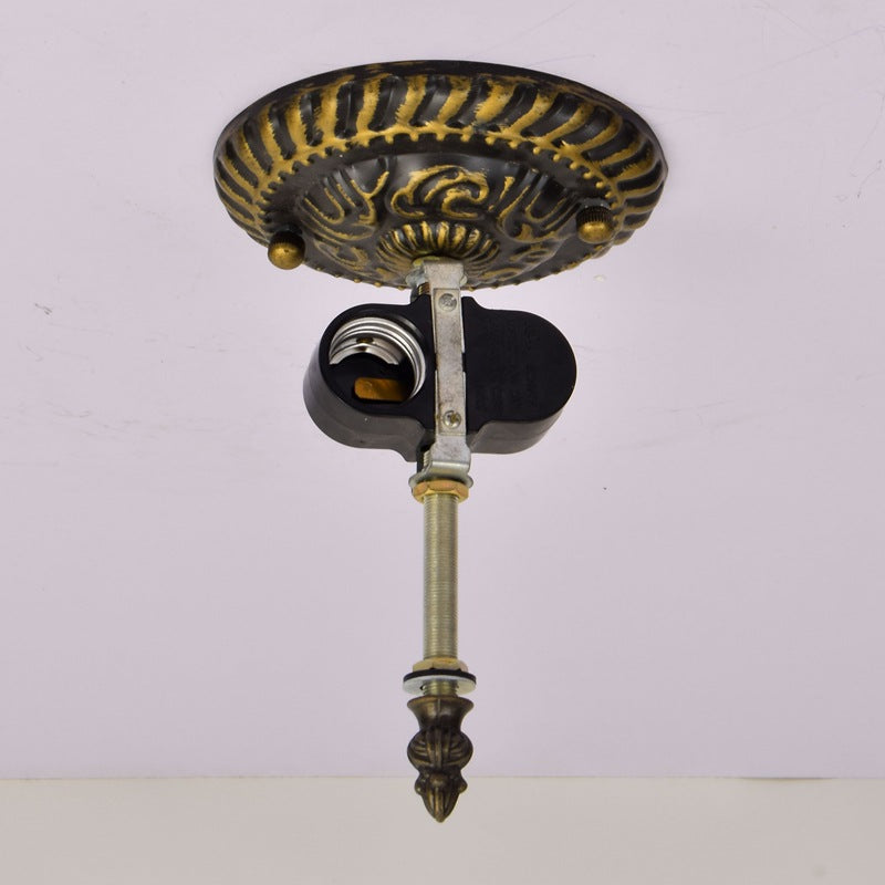 European Rustic Tiffany 2-Light Flush Mount Lighting