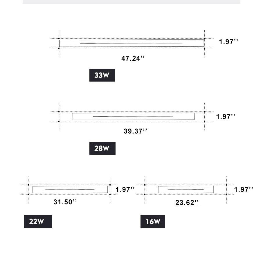 Minimalistic Elongated Bar Shaped Mood 1-Light LED Acrylic Wall Light
