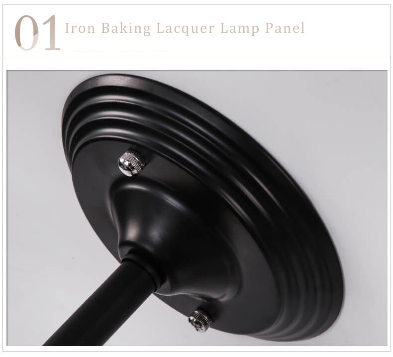 Wrought Iron 6-Light Geometric Lampshade Chandeliers
