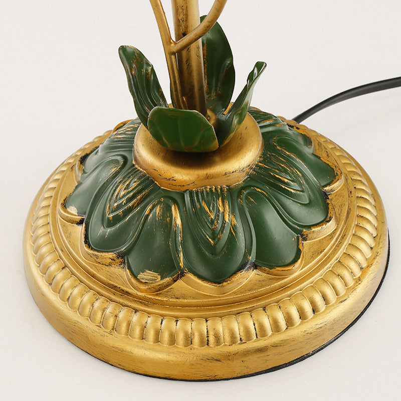 Modern Art Deco Flower Branch Leaf 1/2 Light Table Lamp For Bedroom
