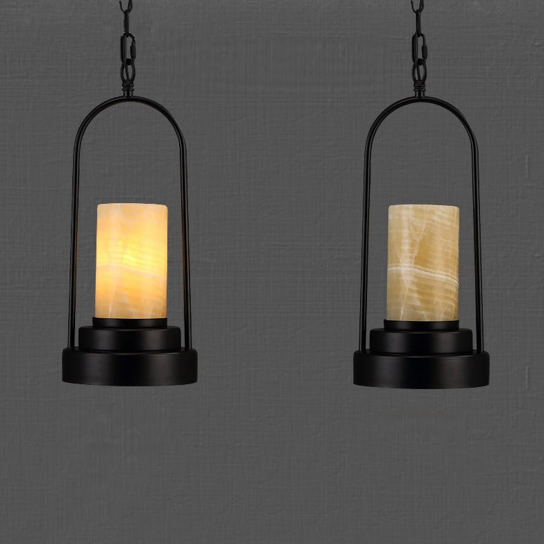 Vintage Industrial Candle 1-Light Hemp Wire LED Pendant Light