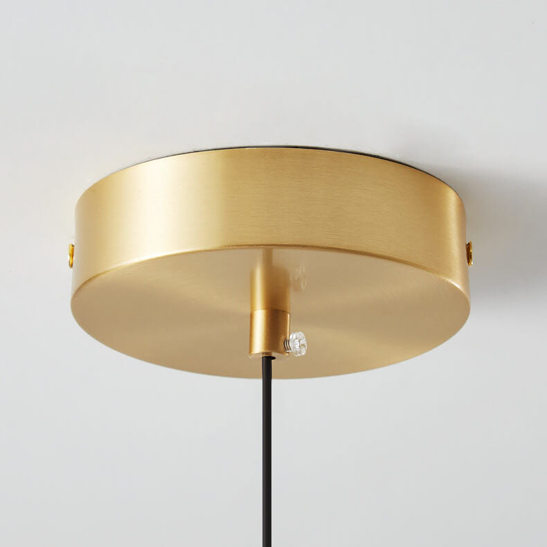 Modern Cream Style Apple All-Copper LED Pendant Light