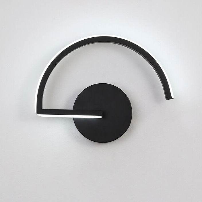 Modern Creative Half Round Iron LED Wall Sconce Lamp