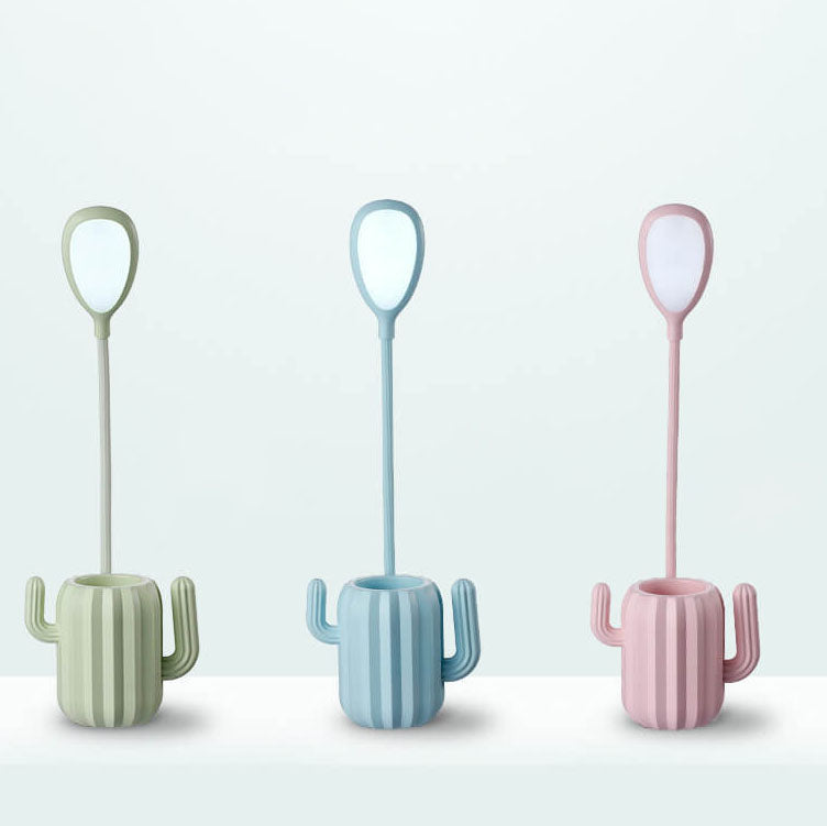 Modern Children's Plastic Cactus Pencil Eye Protection USB LED Table Lamp