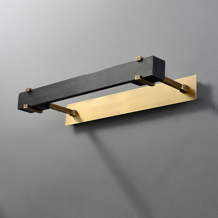 Contemporary Luxury Antique Brass Strip 2-Light Mirror Front Wall Sconce Lamp For Bathroom